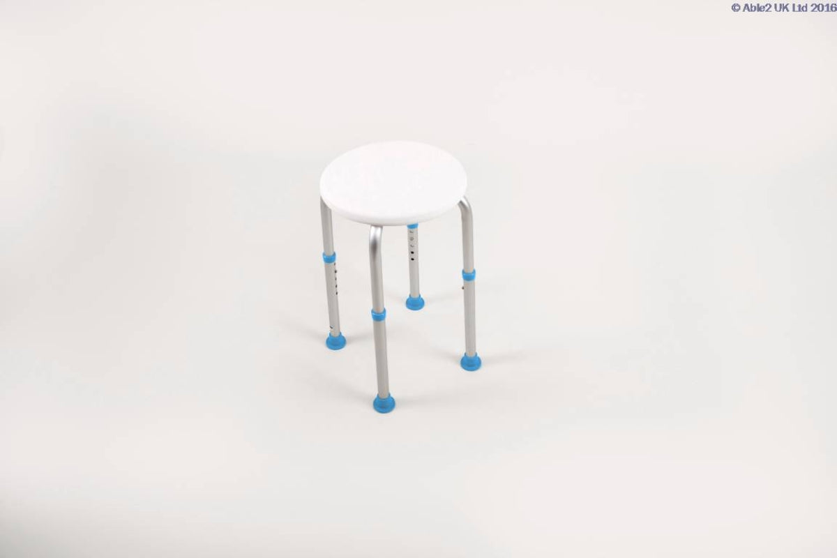 Atlantis round shower stool with aluminium legs (image 2)