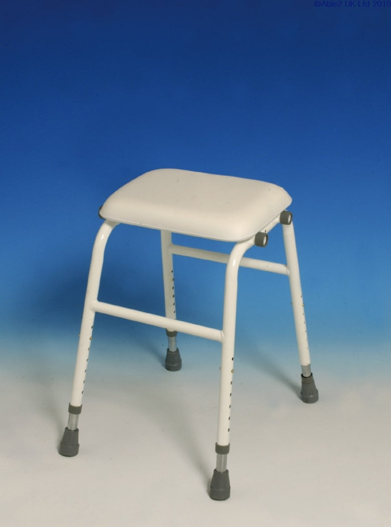 4-in-1 perching stool with padded seat, back and arms