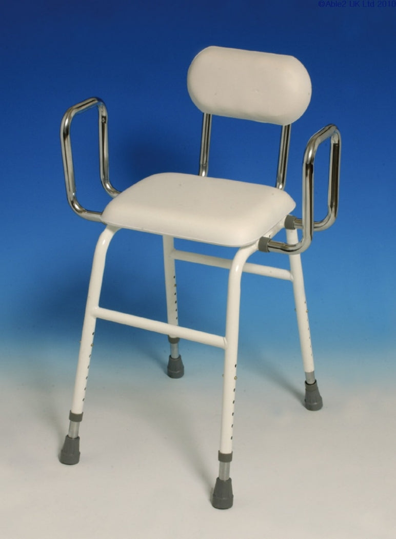 4-in-1 perching stool with padded seat, back and arms (image 3)