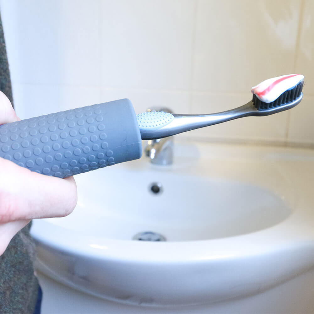 Two grey Tenura silicone cutlery grips (image 7)
