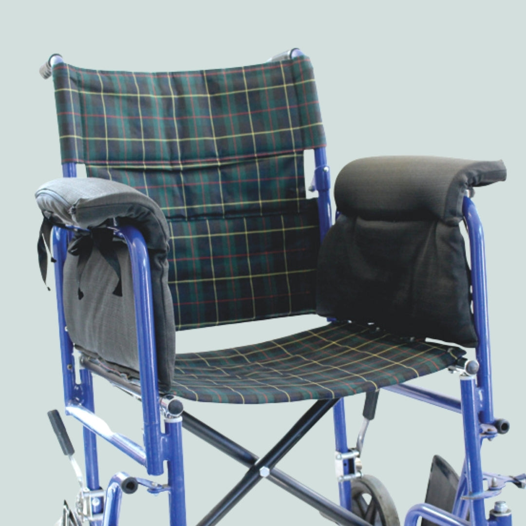 Pair of Putnams black memory foam wheelchair armrest cushions (image 2)