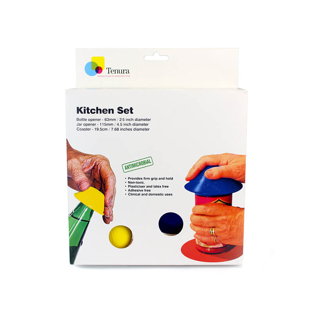 Tenura kitchen pack with jar opener, bottle opener and coaster (image 3)