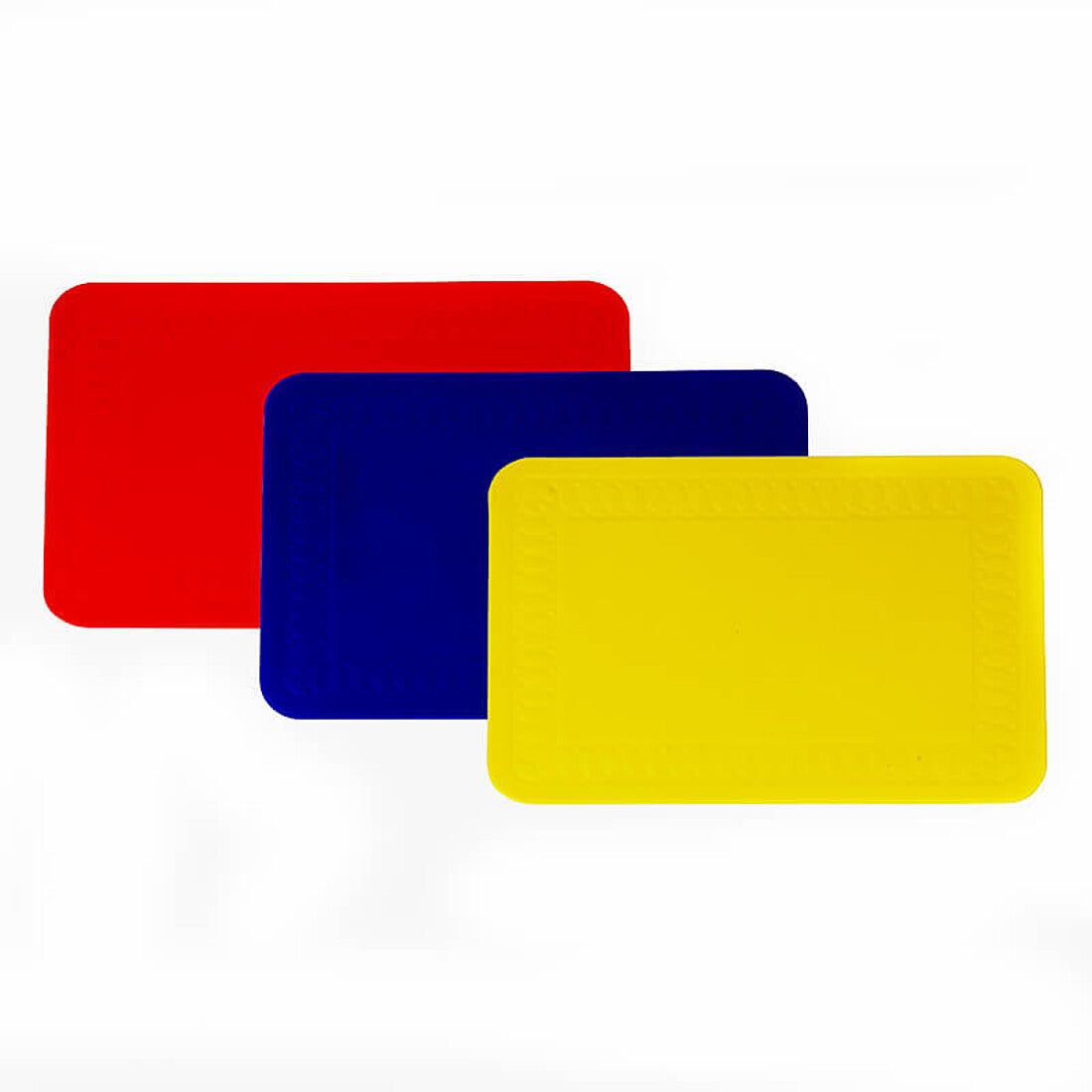 Tenura yellow silicone anti-slip table mat under a plate (image 4)